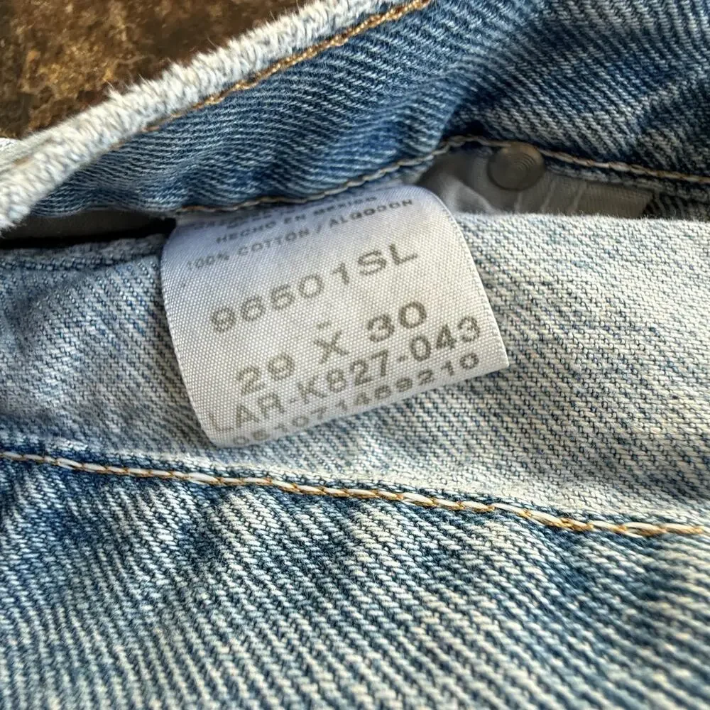 Vintage‎ Wrangler Denim Shorts 90s High Rise Cutoffs Light Blue Wash Womens 29 - Picture 10 of 10